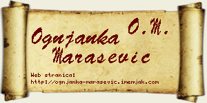 Ognjanka Marašević vizit kartica